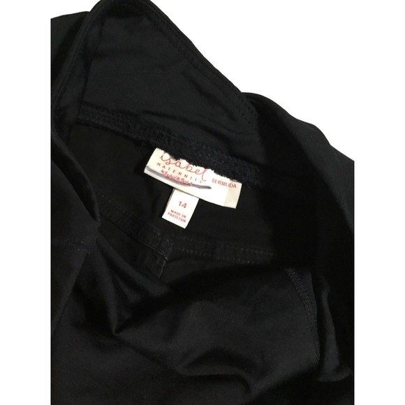 Isabel Maternity By Ingrid and Isabel. NWT Size 14 black raw hem bermudas - Picture 5 of 7